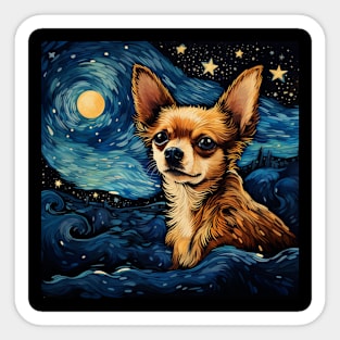 Chihuahua Puppy Night Sticker